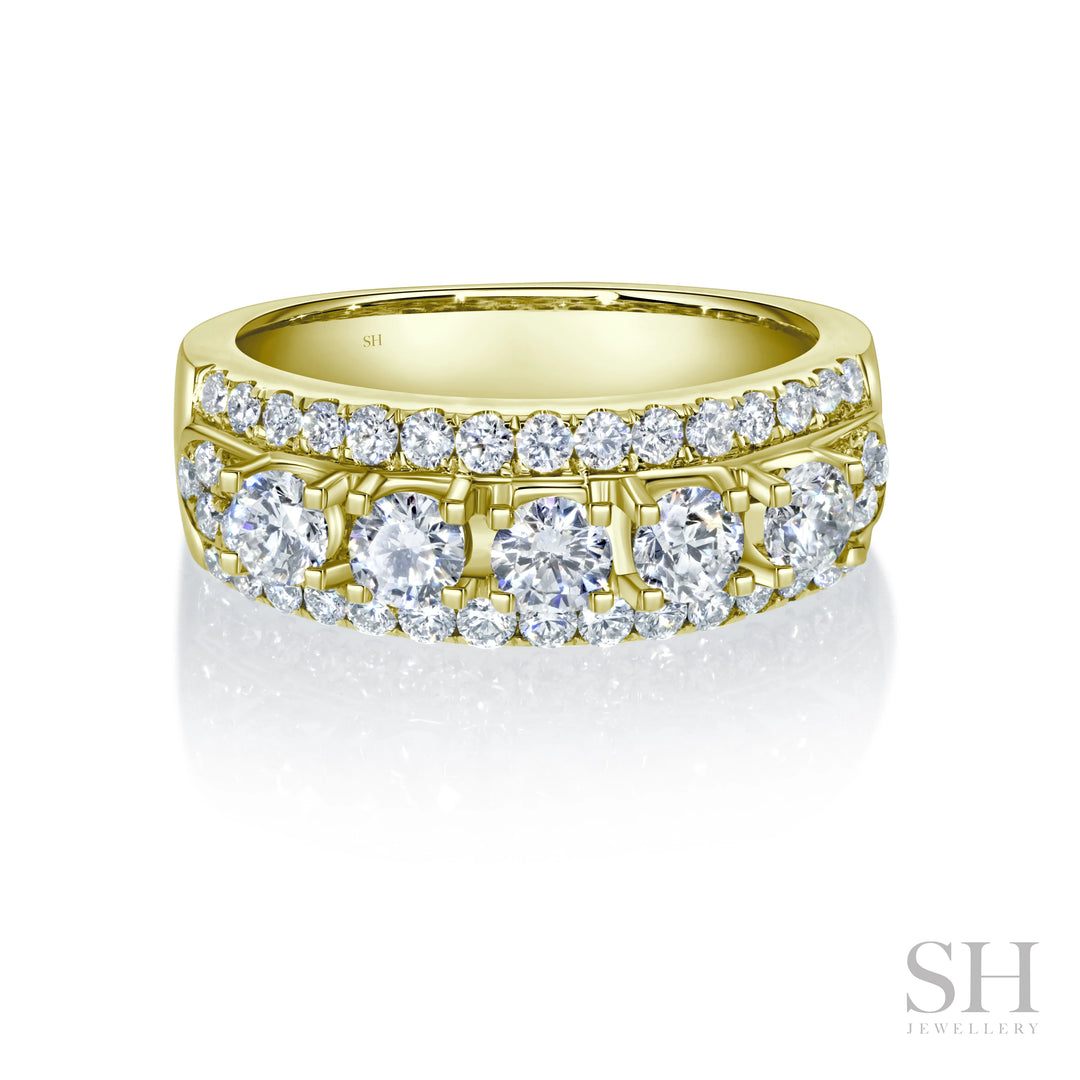 Snowcap Diamond Band (0.15ct each) - W1072