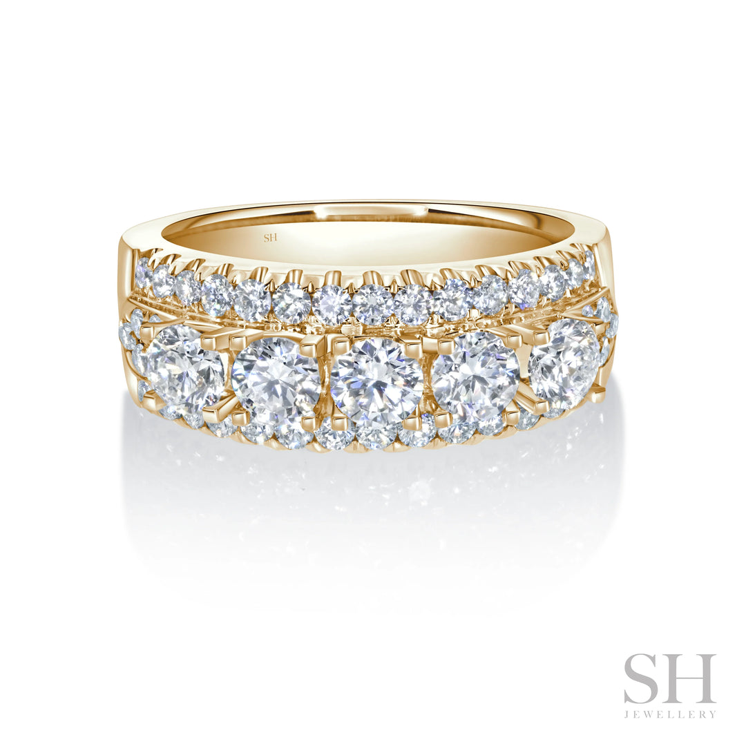 Snowcap Diamond Band (0.19ct each) - W1073