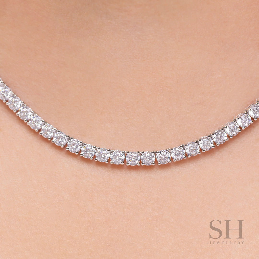 4-Claw Classic Diamond Tennis Necklace (full eternity) (18.1ct TW) (42cm/16.5in) - W1113