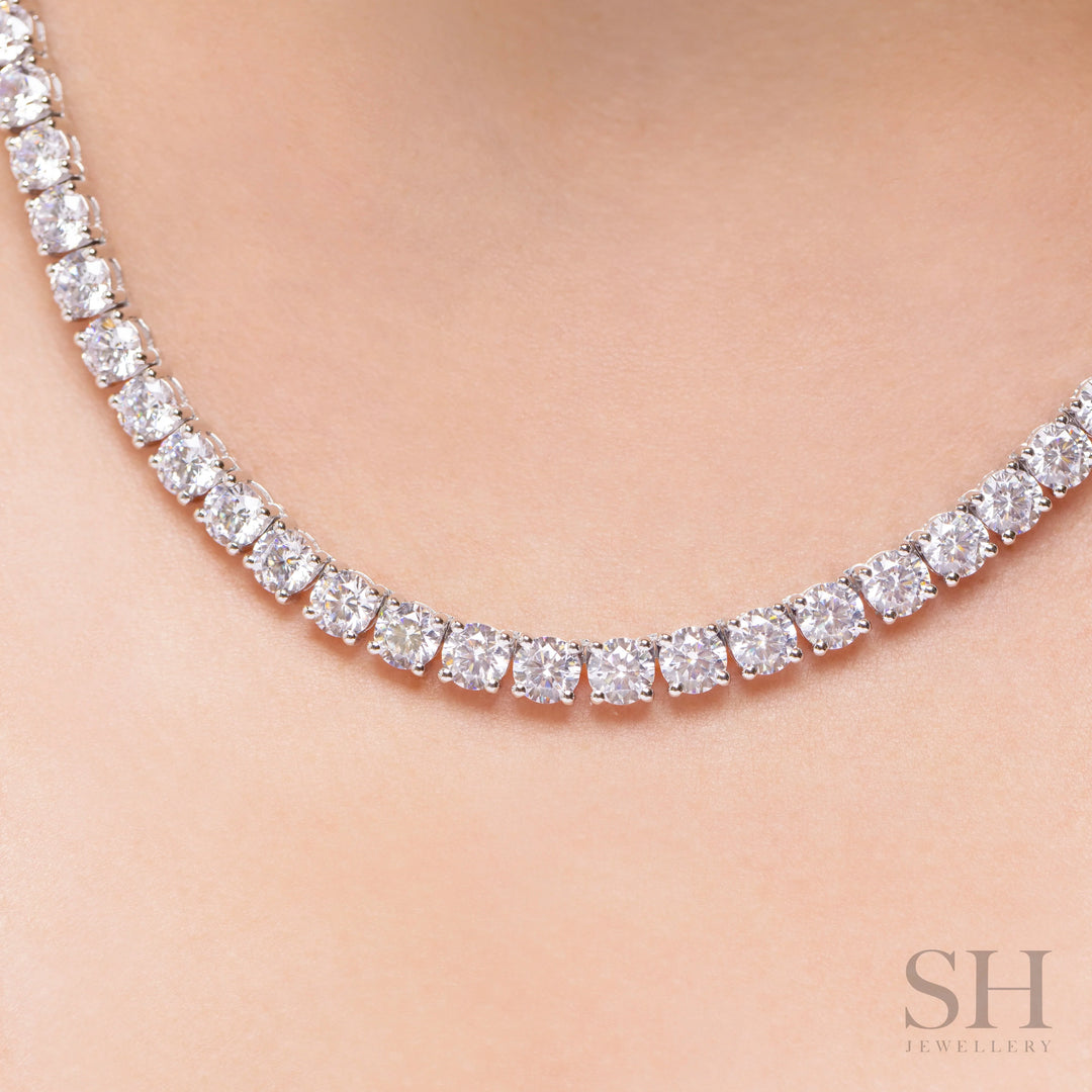 4-Claw Classic Diamond Tennis Necklace (full eternity) (40.5ct TW) (42cm/16.5in) - W1125