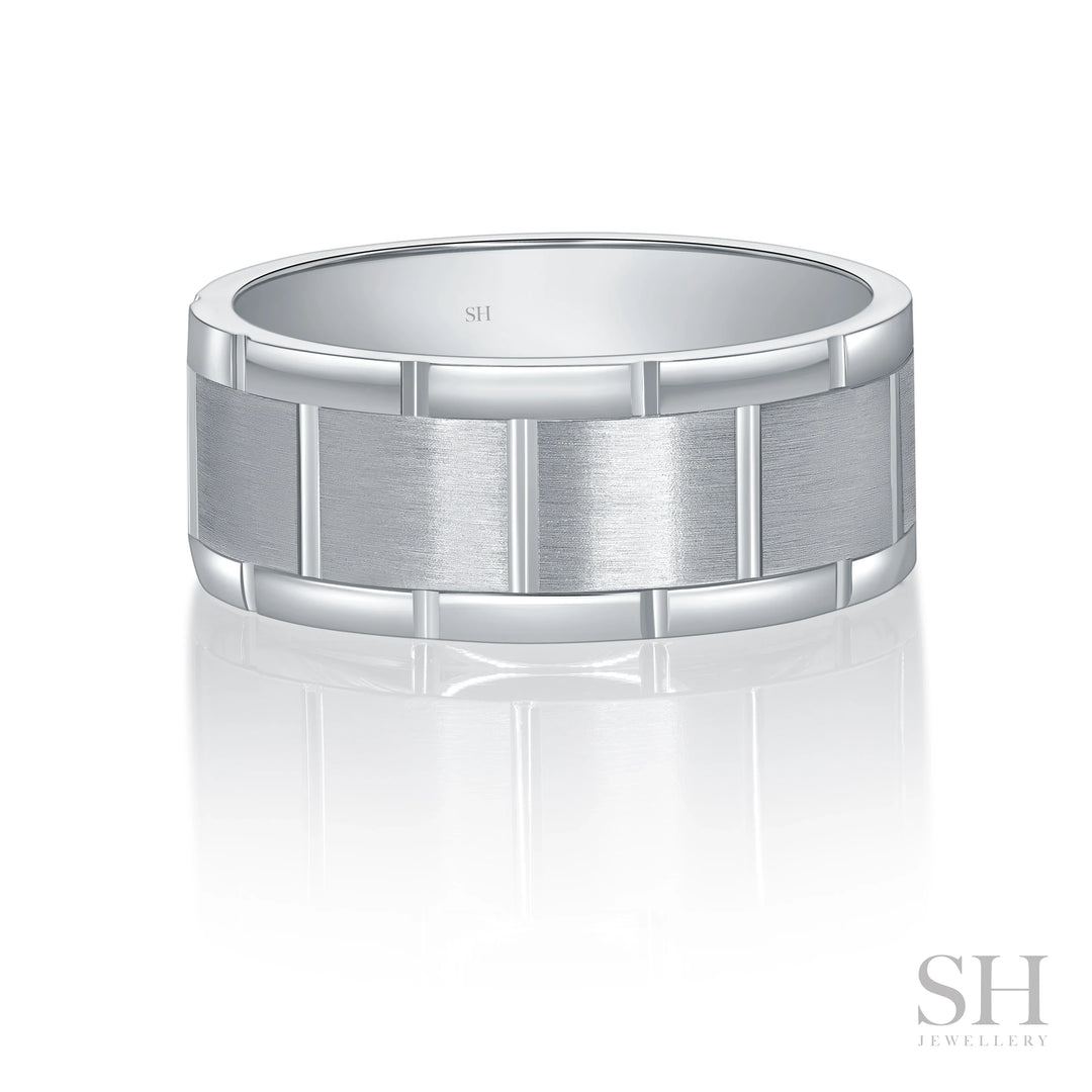 Pathway Men's Ring with Polished Edges (8.5 mm) - W1149
