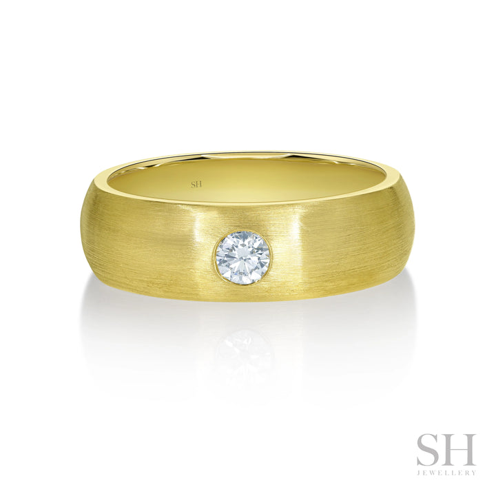 Horizon Men's Half Round Diamond Wedding Ring (7mm) - W1172