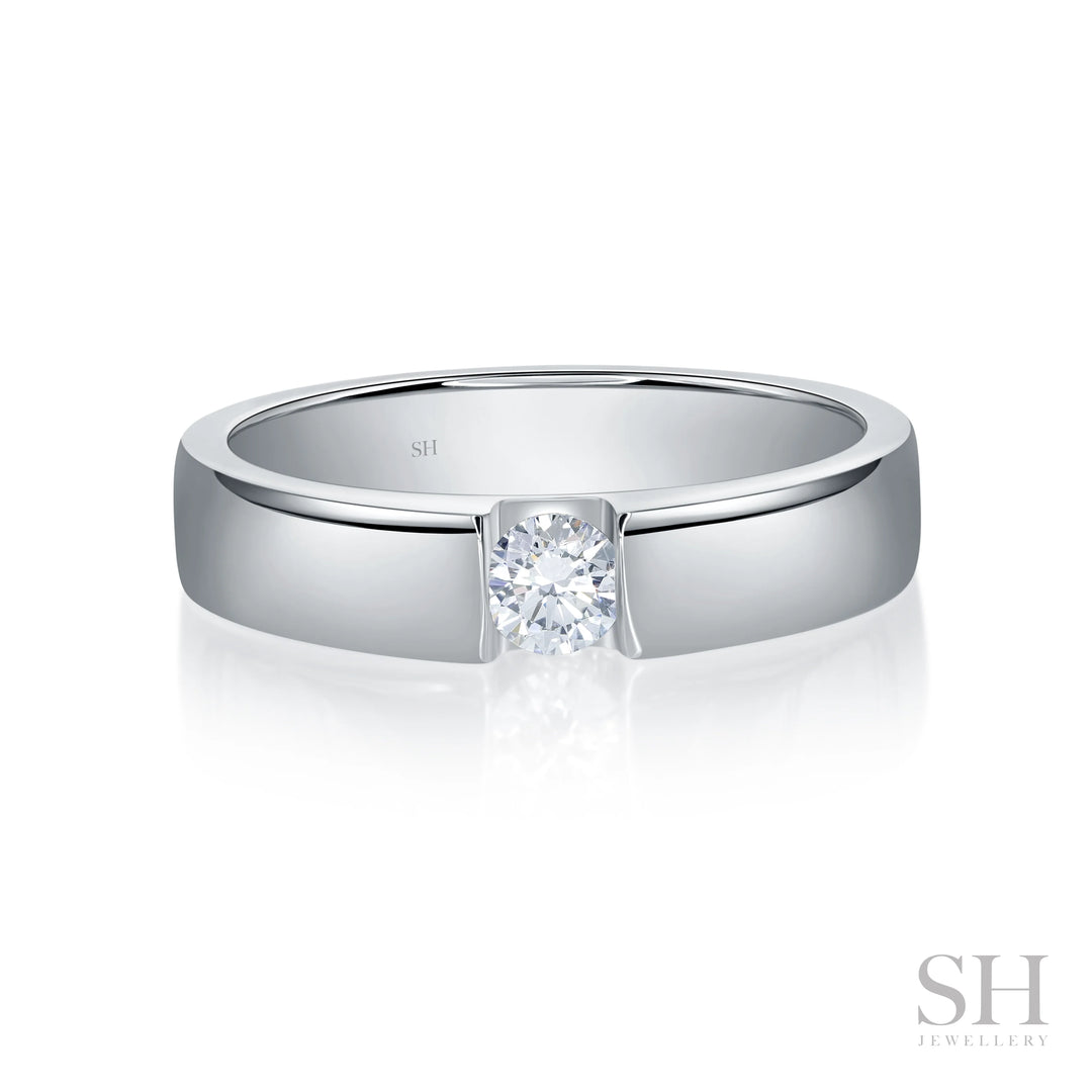 Gravity Wedding Ring with Polished Surface (4.7mm) - W1177