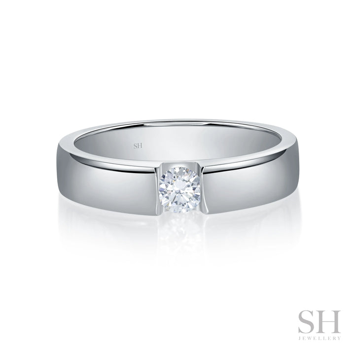 Gravity Wedding Ring with Polished Surface (4.7mm) - W1177