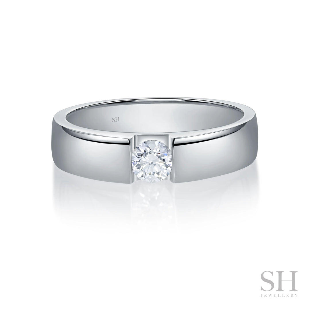 Gravity Wedding Ring with Polished Surface (5mm) - W1178