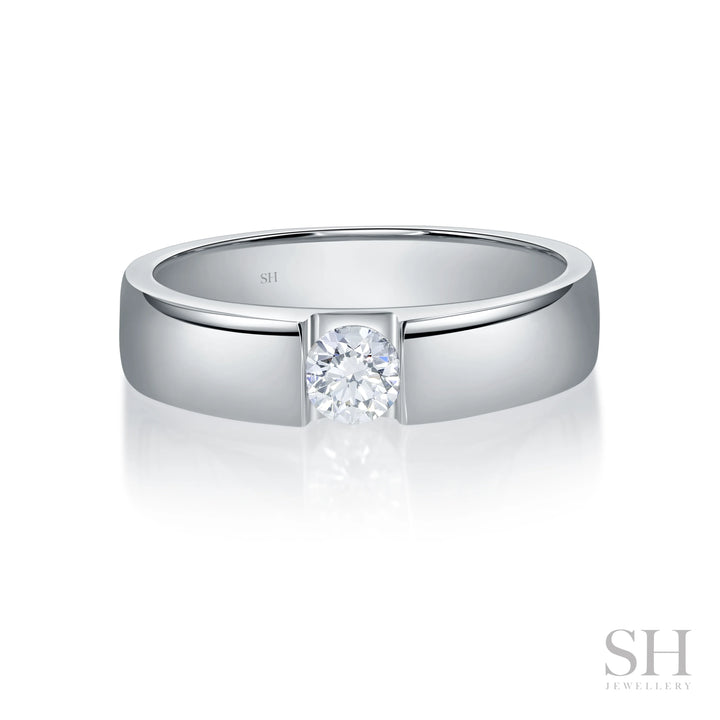 Gravity Wedding Ring with Polished Surface (5mm) - W1178