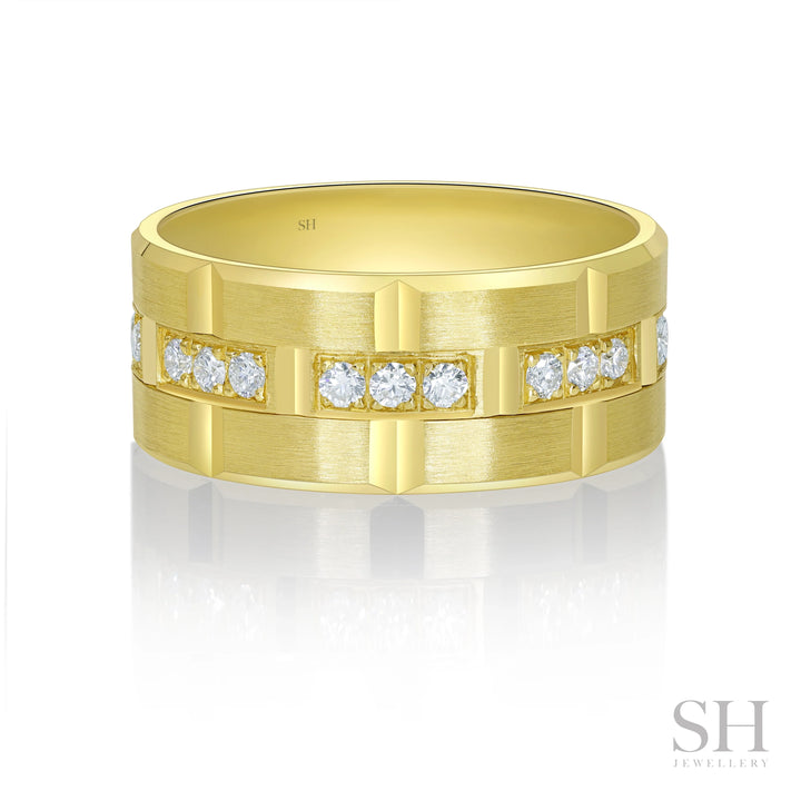 Tectonic Men's Diamond Eternity Wedding Ring (9.5mm) - W1250