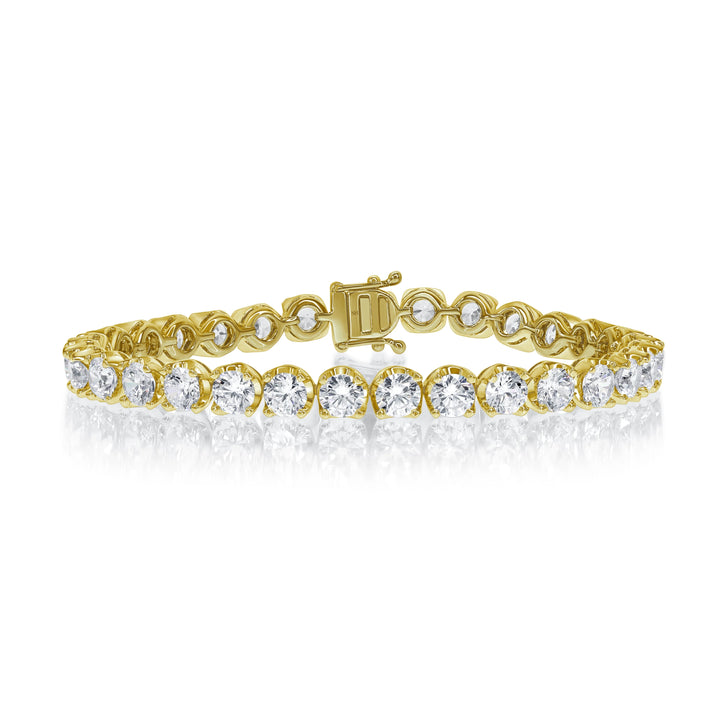 18kt Gold Classic Diamond Tennis Bracelet 10.85ct - W0961