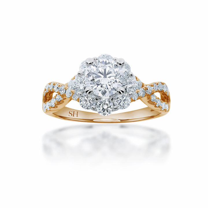Halo cluster ring with crossover band - W0349