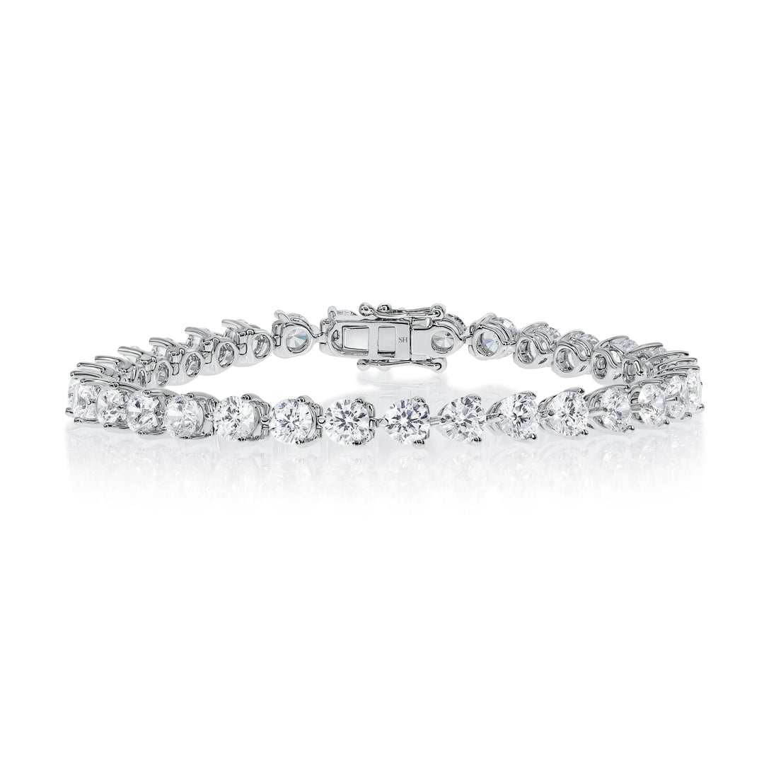 18kt Gold Orbit Diamond Tennis Bracelet 9.90ct - W0959