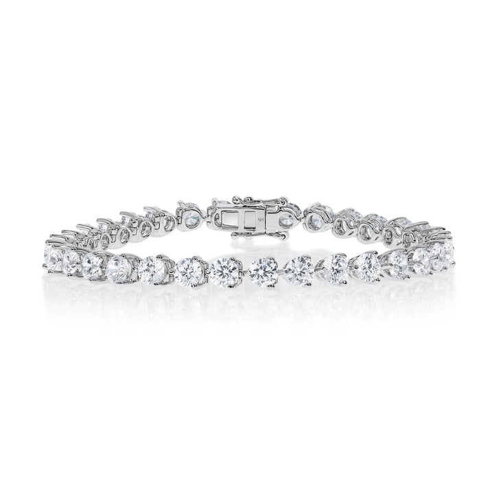 18kt Gold Orbit Diamond Tennis Bracelet 9.90ct - W0959