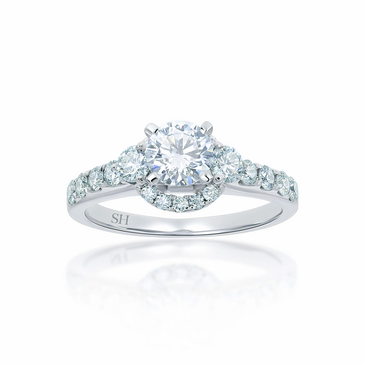 Intricate Semi-Halo Engagement Ring - W0252