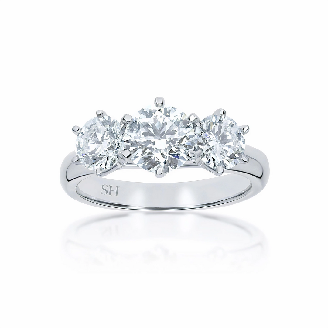 Classic 6-Claw trilogy engagement ring - W0031
