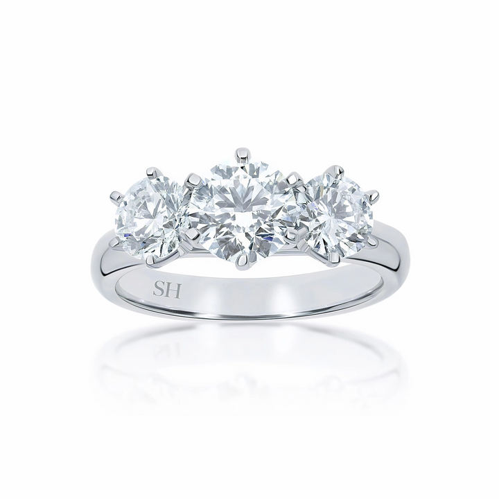 Classic 6-Claw trilogy engagement ring - W0031