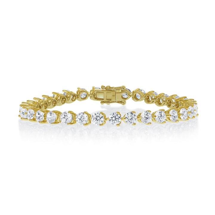 18kt Gold Orbit Diamond Tennis Bracelet 9.90ct - W0959