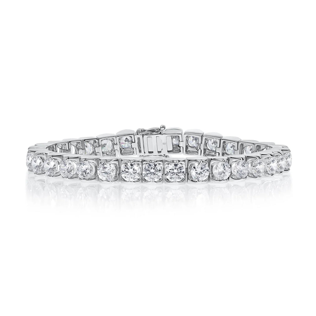 Floating Diamond Tennis Bracelet (15.50ct) - W0965
