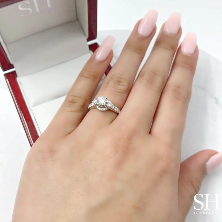 Intricate Semi-Halo Engagement Ring - W0252