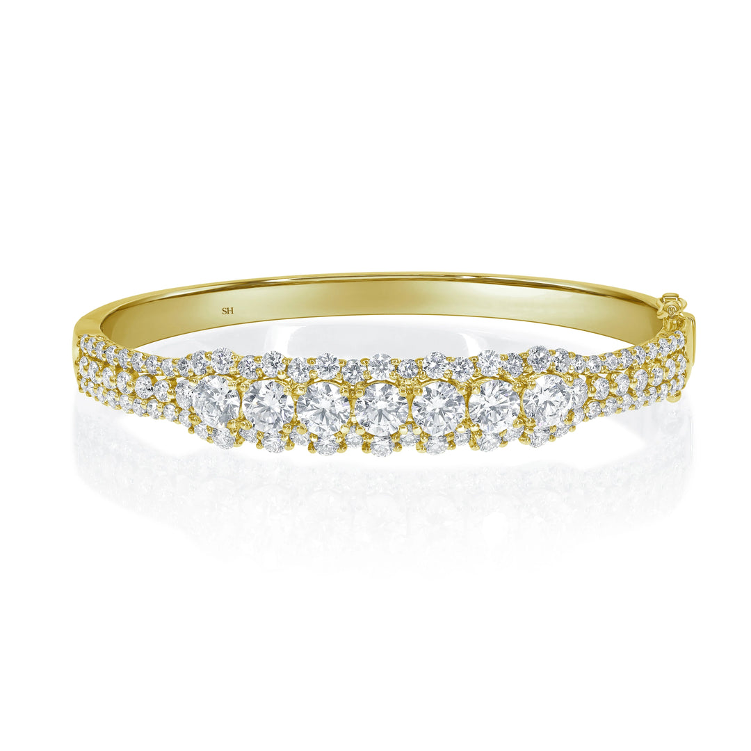 Seven Wonders Diamond Halo Bangle 6mm - W0940