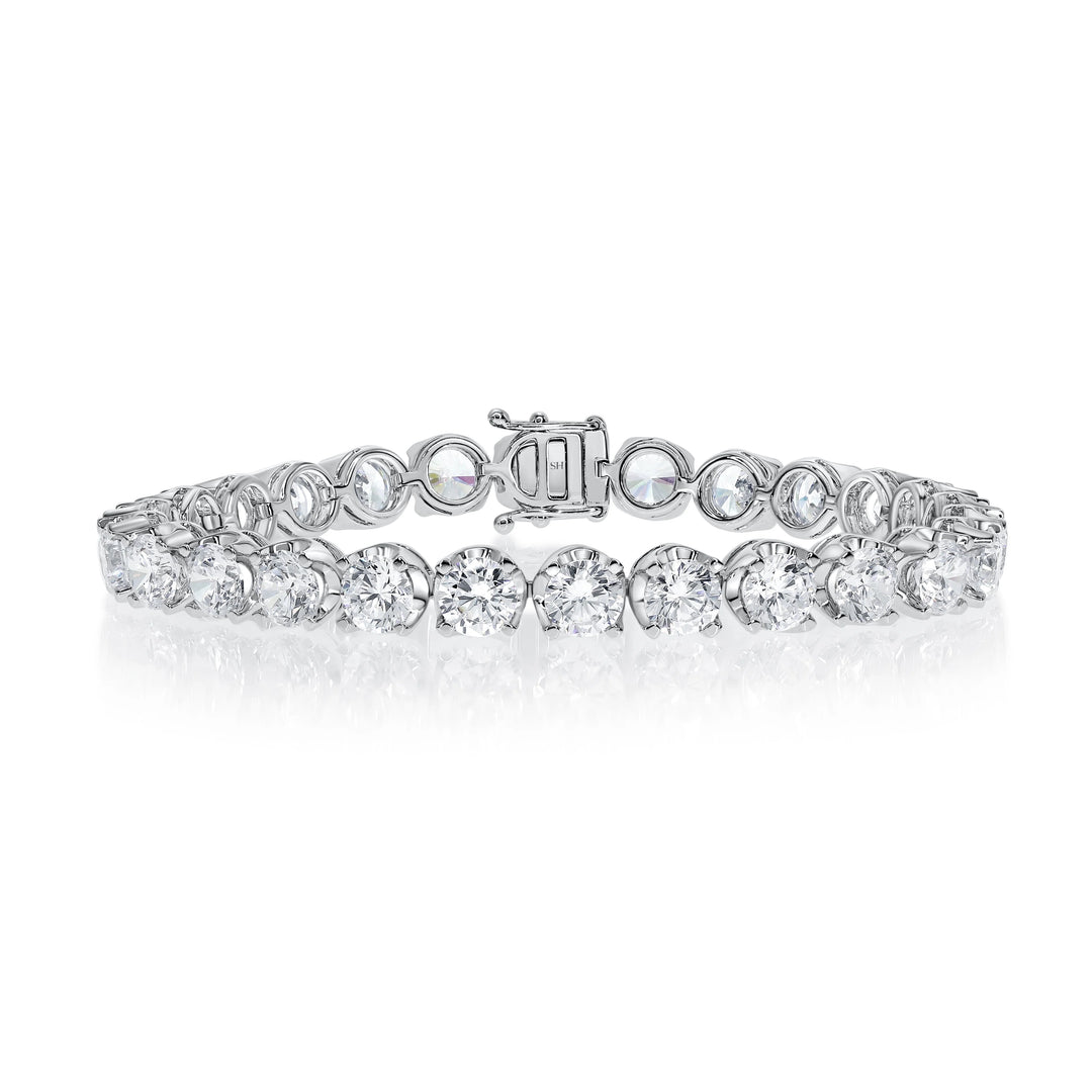18kt Gold Classic Diamond Tennis Bracelet 15.60ct - W0962