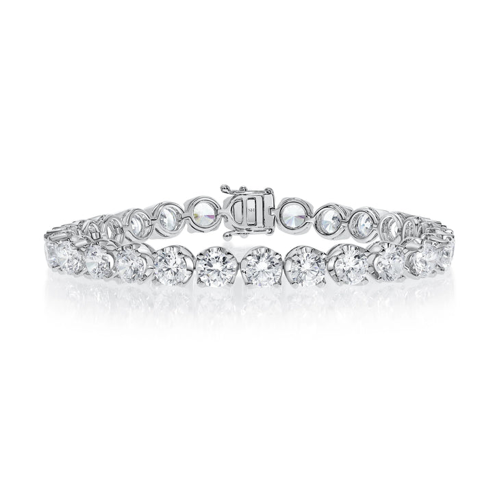 18kt Gold Classic Diamond Tennis Bracelet 15.60ct - W0962