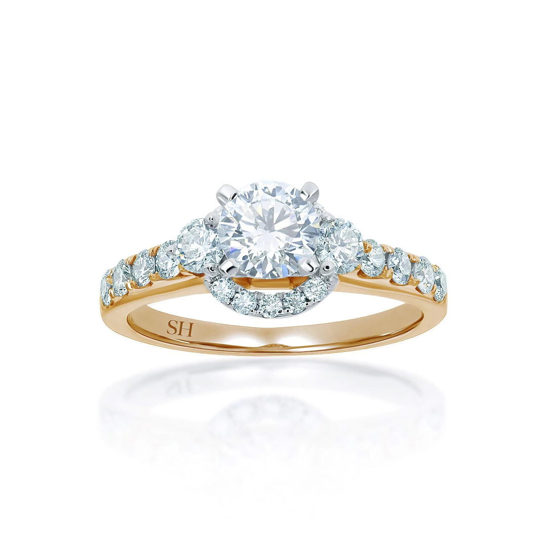 Intricate Semi-Halo Engagement Ring - W0252
