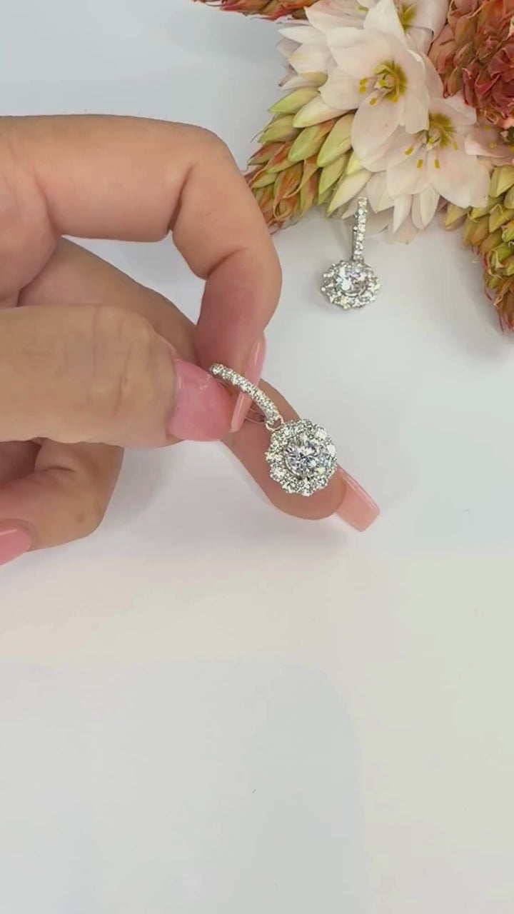 Bright Halo Drops (1.50ct centre) - W1280