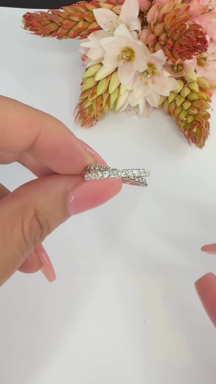 Beaded Pavé Crossover (5mm) - W1261