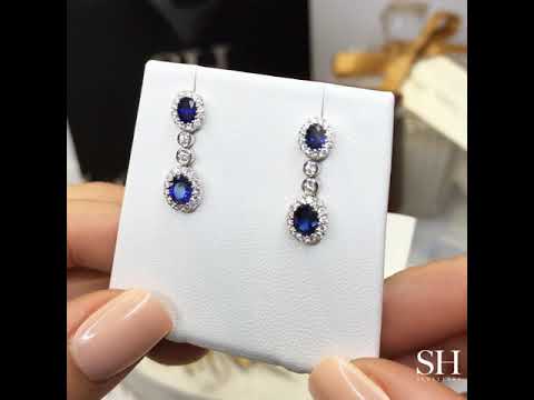 Sapphire Drop Earrings - W0851