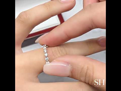 Women’s Floating Diamond Wedding Band (2.3mm) - W0172